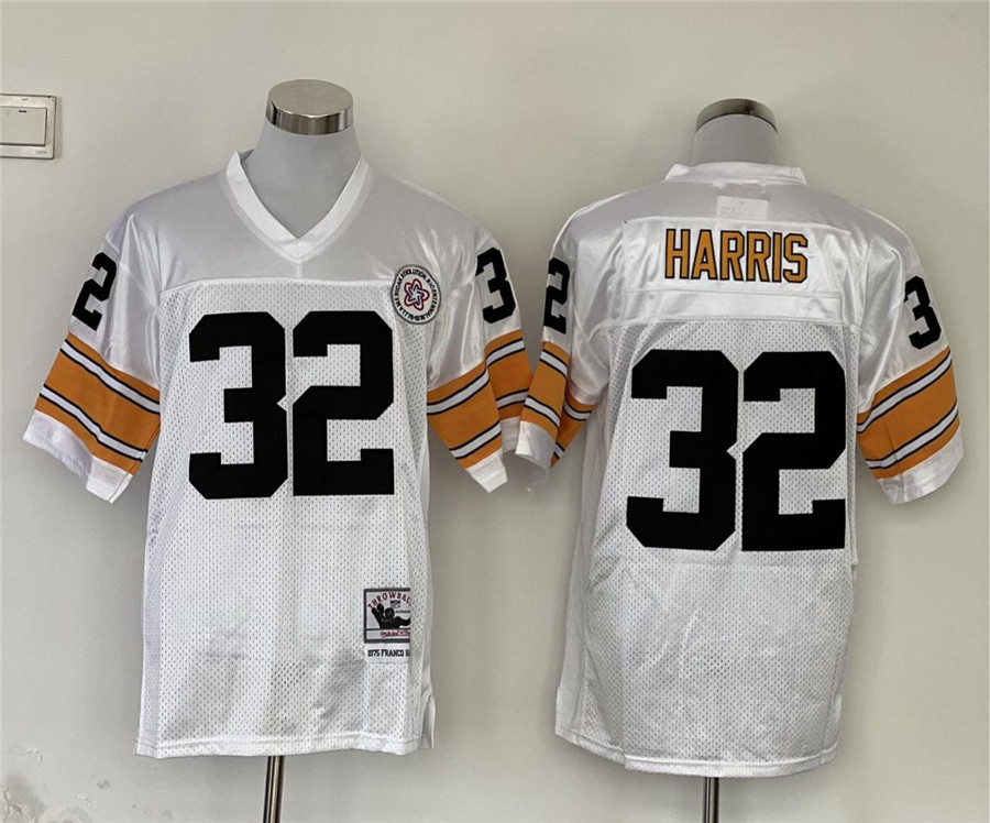 Men's Pittsburgh Steelers Franco Harris Mitchell & Ness White Legacy Jersey
